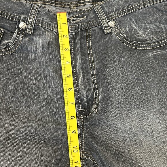Vintage AXEL Jeans Mens 34x32 Black Rock Gray Relaxed Straight Y2K NWT Denim - Picture 6 of 11